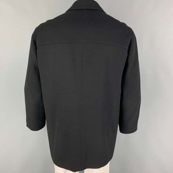 ERMENEGILDO ZEGNA Black Cashmere Single Breasted Jacket - Picture 3 of 5